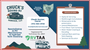 Mail: chuck@chucksrvservices.com